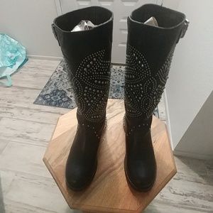 Donald J. Pliner "Mac" moto boots